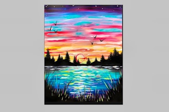 Paint Nite: Pastel Rainbow Lake
